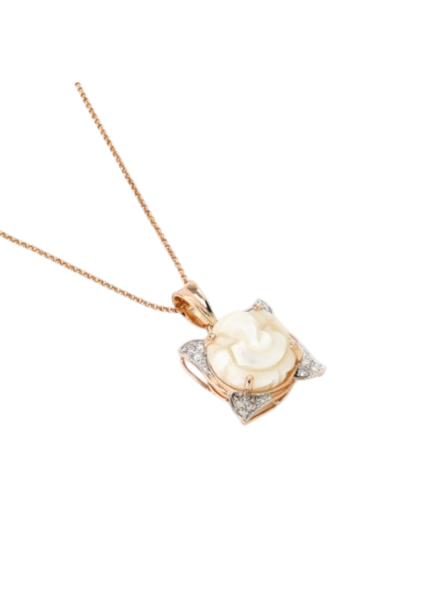 Trendy Pearl 925 Sterling Silver CZ Stone Gold Plated Pendant With Chain For Women By Kesardeep